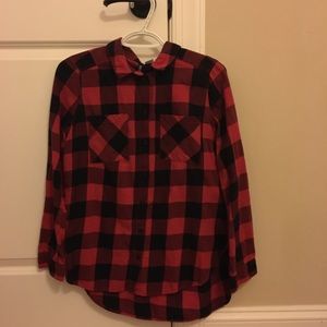 red plaid flannel